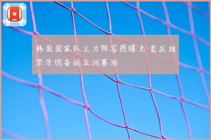 韩国国家队主力阵容图曝光 首发框架浮现备战亚洲赛场
